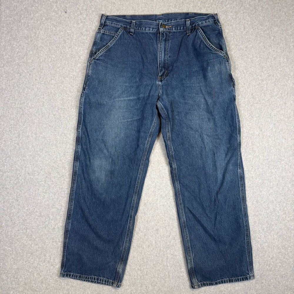 Vintage Carhartt Men's Size 36x30 Blue Dungaree Fit Relaxed Jeans Cotton